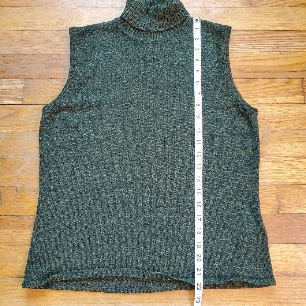 Jones New York Sleeveless Dark Green Turtleneck - Picture 3 of 6